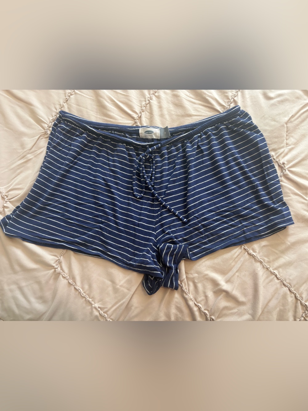 Old Navy Navy and White Striped Lounge Shorts